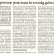 Buitengewoon pensioen te weinig gebruikt, artikel uit Kompas d.d. 3 mei 2007