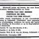 Rouwadvertentie de heren Van den Heerik, De Rek en Van der Knaap