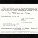 Rouwkaart Wim de Groot